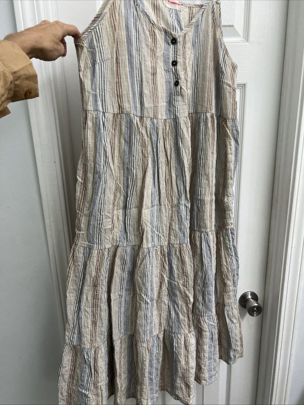 Altar'd state sleeveless tiered maxi dress Lrg Boho Cottage Core Beachy - Picture 4 of 10